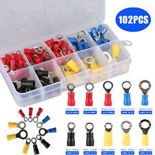 102pcs Assorted Crimp Spade Terminal Insulated Electrical Wire Connector Kits