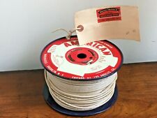 Vintage Nos Awg White Covered Copper Wire On Metal Reel 9 Lbs 10 0z Free Ship