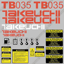 Takeuchi Tb 035 Mini Excavator Decals Equipment Decals Tb035 Tb 035 Tb35 Tb 35