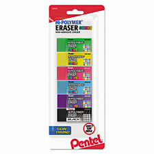 Pentel Hi Polymer Block Eraser Colors Small Assorted Colors 6 Pk Zeh05crbp6m
