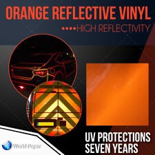 Reflective Orange Sign Vinyl Adhesive Safety Plotter Cutter 12 X 10 Ft
