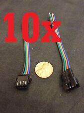 10 Set Jst 4 Pin Male Female Rgb Connector Wire Cable 3528 5050 Smd Led Strip A1