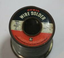 Vintage Avril Solid Wire Solder 4060 18 1 Lb Spool