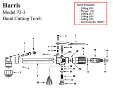 Harris Model 72 3 Amp 72 3a Cutting Torch Rebuildrepair Parts Kit