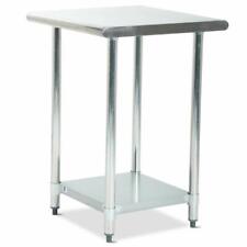 24x24 Kitchen Work Table Stainless Steel Metal Food Prep Table With Adjustable