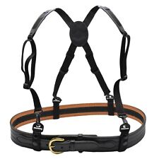 Nylon Police Duty Belt Suspenders Tactical Black Harness First Response Usa Made