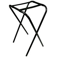 Restaurant Waitress Food Serving Folding Tray Stand In Black Metal 31h