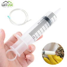 50 200ml Large Plastic Measuring Syringe For Labs Hydroponic Pet Cubs Feeding 1x