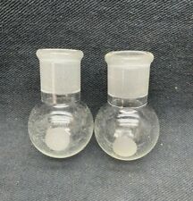 2 Laboratory Glass 20ml Single Neck Round Bottom Boiling Flask 1922 Chip