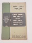 John Deere Van Brunt Ll Press Grain Drill Owners Operators Manual Om-m18-955
