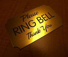Engraved Please Ring Bell Gold Wall Door Sign Small Business Home Office Signs