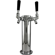 Ubt Double Twin Tap Draft Beer Tower All Stainless Steel Contact 3 D New