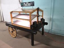 Hd Commercial Led Lighted Self Serve High End Wooden Bakery Merchandiser Wagon
