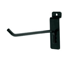 100 6 Slatwall Hooks Black Peg Slat Wall Retail Display 6mm Tubing Metal