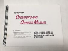 Toyota 8fgu15 8fdu15 8fgcu15 8fgcsu20 Forklift Owner Operator Maint Manual