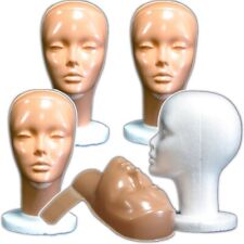 Mn 410 4 Pcs Female Styrofoam Mannequin Head With Removable Non Makeup Mask