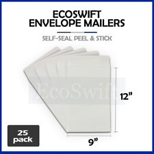 25 Ecoswift White Self Seal Mailing Shipping Kraft Paper Envelope 28 Lb 9 X 12