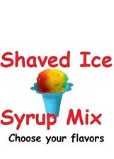 14 Bottles Shaved Ice Snow Cone Syrup Mix Concentrate Flavor Sno Balls Pint