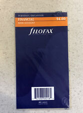 Filofax Personal Organizer Financial Bank Account