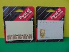 Lot Of 2 3m Post It Note Pad Teddy Bear Hp 896 Amp Hp 922 Made In Usa New Amp Sealed