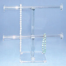 2 Tier Clear Stand Necklace Display Acrylic Bracelet Display Cheap Display