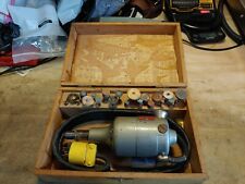 Vintage Dumore Model 8066 210 Duplex Grinder With Wood Box And Attachments