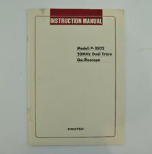 Protek Model P 3502 20mhz Dual Trace Oscilloscope Instruction Manual Only