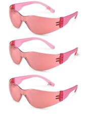 3 Pairpack Gateway Starlite Small Pink Mirror Safety Glasses Womens Sun Z87