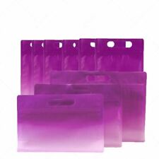 Multi Size Gradient Matte Purple Kraft Paper Stand Up Zip Lock Bag Withhang Hole P