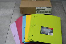 24x Wilson Jones Snapper Folder Letter Sizer 2 Pockets 3 Ring Binders 4 Colors