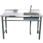 Used Commercial Sink Bowl Kitchen Catering Prep Table 1 Compartment Stainless