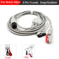 Welch Allyn 3 Lead Propaq 100 Ecg Ekg Cable Snapgrabber