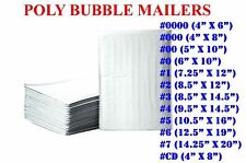 Any Size Poly Bubble Mailers Shipping Mailing Padded Bags Envelopes Self Seal