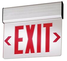 New Lithonia Lighting Edg 1 R El M6 Aluminum Led Emergency Exit Sign Red Letters