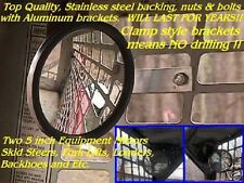 2 Mirrors Skidsteer Forklift Loader Skid Steer Backhoe Fits Bobcat Cat Gehl Etc