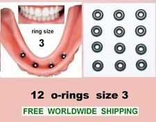 12 Rubber O Rings Size 3 For Mini And Micro Dental Implants 0351