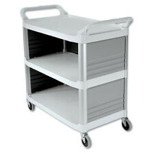 Rubbermaid Commercial 4093cre Xtra 300 Lbs 3 Shelf Utility Cart Off White New