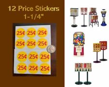 12 Bulk Vending Label Candy Machine Price Sticker 25