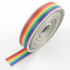 2m Meter 127mm Pitch 8 Pin 8 Wire Conductor Rainbow Color Idc Flat Ribbon Cable