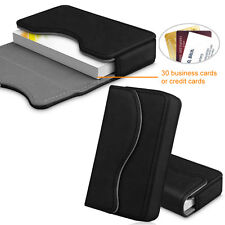 Business Card Holder Name Card Wallet Case Organizer With Magnetic Closure Black