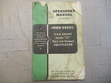 Vintage John Deere Van Brunt Model Cc Cultivator Operators Manual Om M4 149