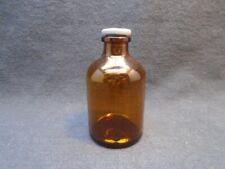Wheaton 2oz Amber Glass Serum Reagent Apothecary Bottle With Stopper