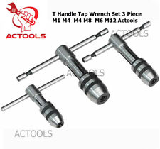 Adjustable T Handle Tap Wrench Set 3 Piece M1 M4 M4 M8 M6 M12 Usa Shipping