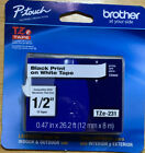 Brother Tze231 Black Print On White Laminated Tape- Fast Free Shipping