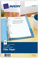 Avery Mini Binder Filler Paper College Ruled100 Sheets 14230