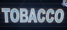 Tobacco Led Business Display Sign With Chain 9 X 38 In White And Blue Large