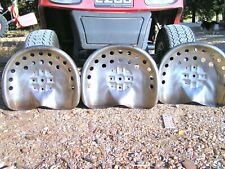 Three Steel Tractor Seats Metal Farm Or Bar Stool Tops Pan Style Large