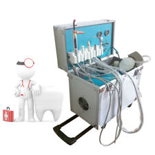 Dental Mobile Delivery Unit Portable Rolling Box Air Compressor Suction With 4hole