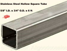 Stainless Steel Hollow Square Tube 58 Id X 34 Od X 6 Ft Long 065 Wall