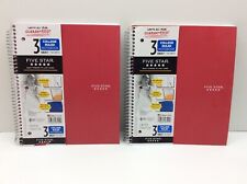 2 Five Star Spiral Notebook 3 Subject College Ruled Paper 150 Sheets